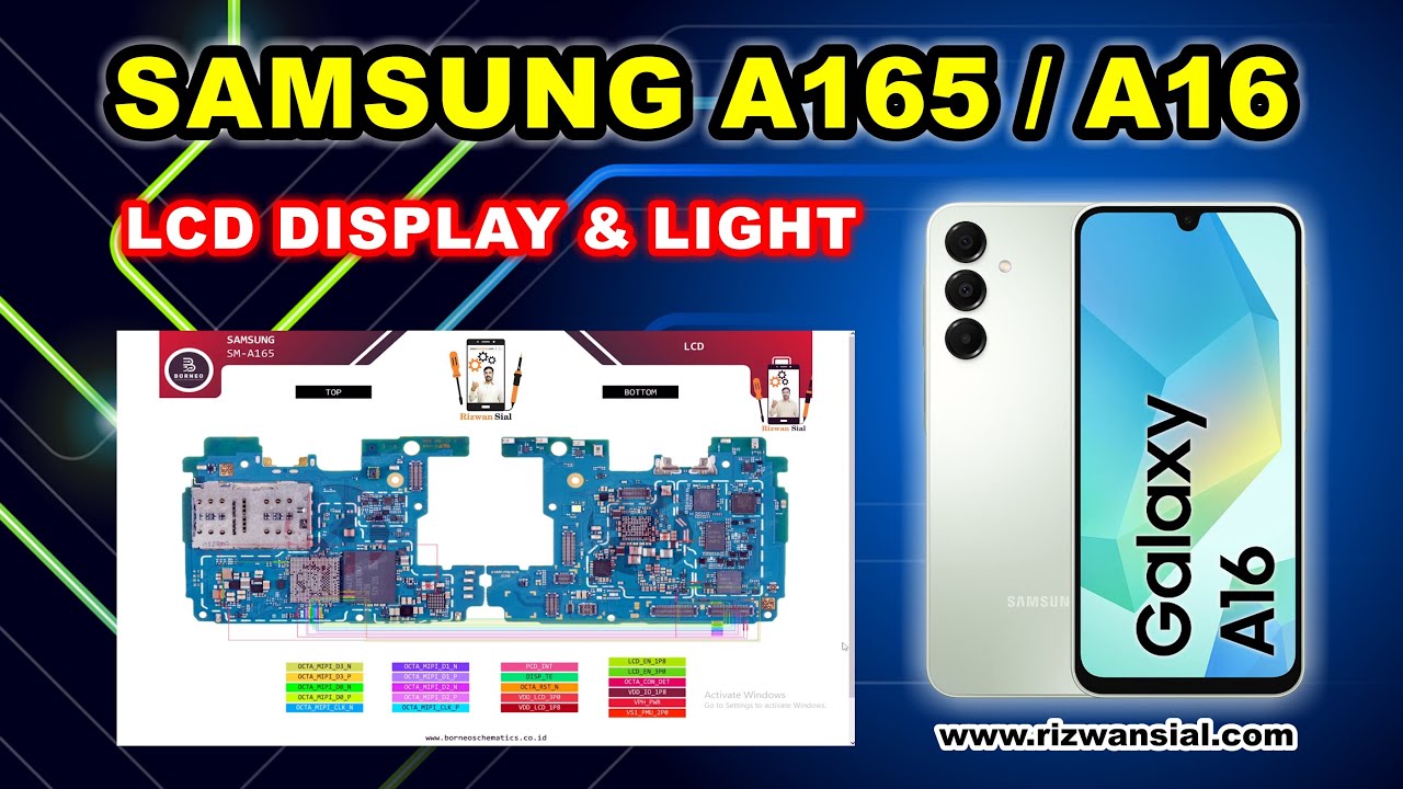 Samsung A165 | A16 LCD Display & light | Borneo schematics