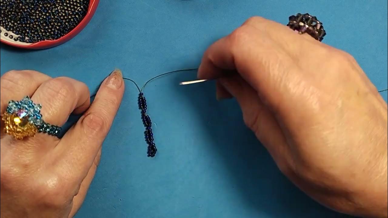 Как начать бисерную сетку для браслета . - YouTube