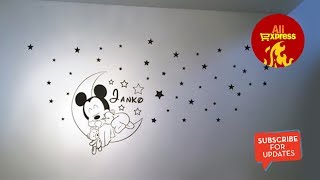 Gold star wall stickers (home decor) - Aliexpress unboxing (Quick Look) screenshot 5