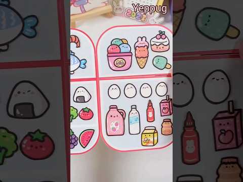 뽀짝 냉장고 스티커북★ #cat #shorts #diy #paperdolls  #paperdiy  #종이놀이 #craft