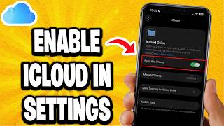 How To Enable iCloud In Settings
