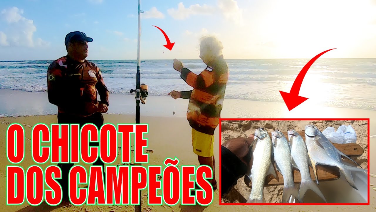O CHICOTE USADO PELO CAMPEÃO NORDESTINO DE PESCA DE PRAIA! TESTEI, SERA QUE DEU BOM?