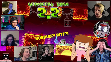 Youtubers & Streamers React to GEOMETRY DASH 2.2 SNEEK PEEK!