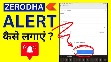 Zerodha me Alert Kaise Banaye? How to Set Price Alert in Zerodha? Zerodha Alerts Features