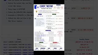 CURRENT_TIMESTAMP Function in SQL #shorts #shortvideo #dbms#dbmstutorials #mssqlserver #sqlserver
