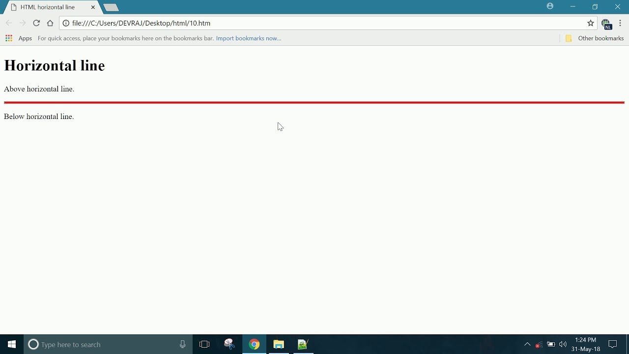 HTML horizontal line in Hindi | How to create horizontal line in ...