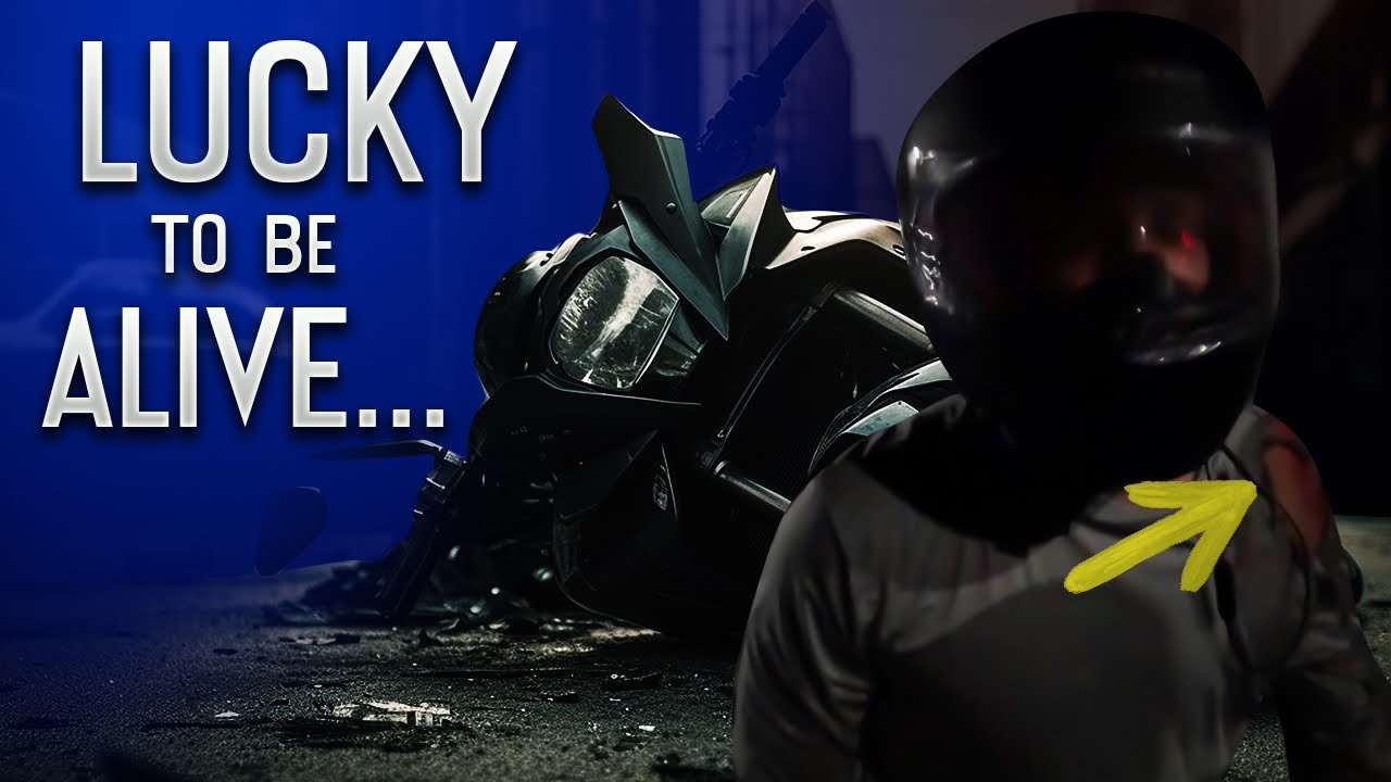 Motorcycle Crash - Rider Lucky to Be Alive - YouTube