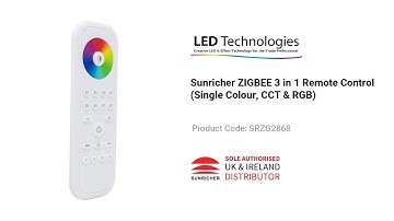 Sunricher ZIGBEE 3 in 1 (Single Colour, CCT & RGB) Remote Control