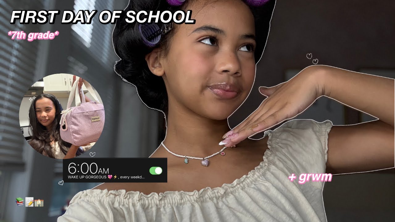 FIRST DAY OF SCHOOL *7th grade* || friends, fun, ice cream, grwm, ootd