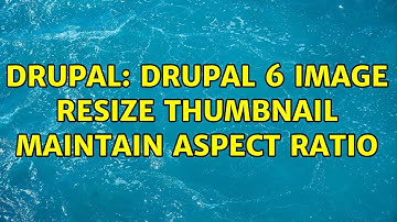 Drupal: Drupal 6 Image Resize Thumbnail Maintain Aspect Ratio
