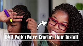 Crochet Human Hair Install | QVR Water Wave | Reusable Crochet Human Hair