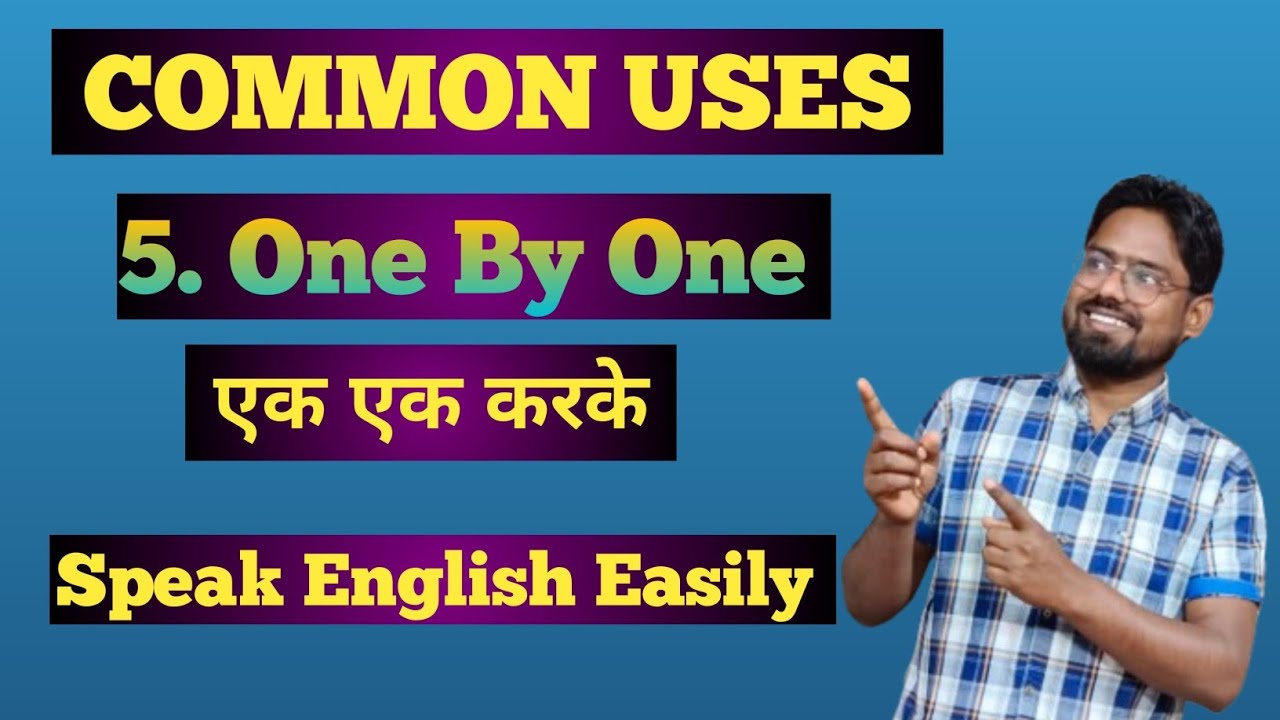 One By One Meaning & Sentences | Daily Use English l Avinash Spoken English 