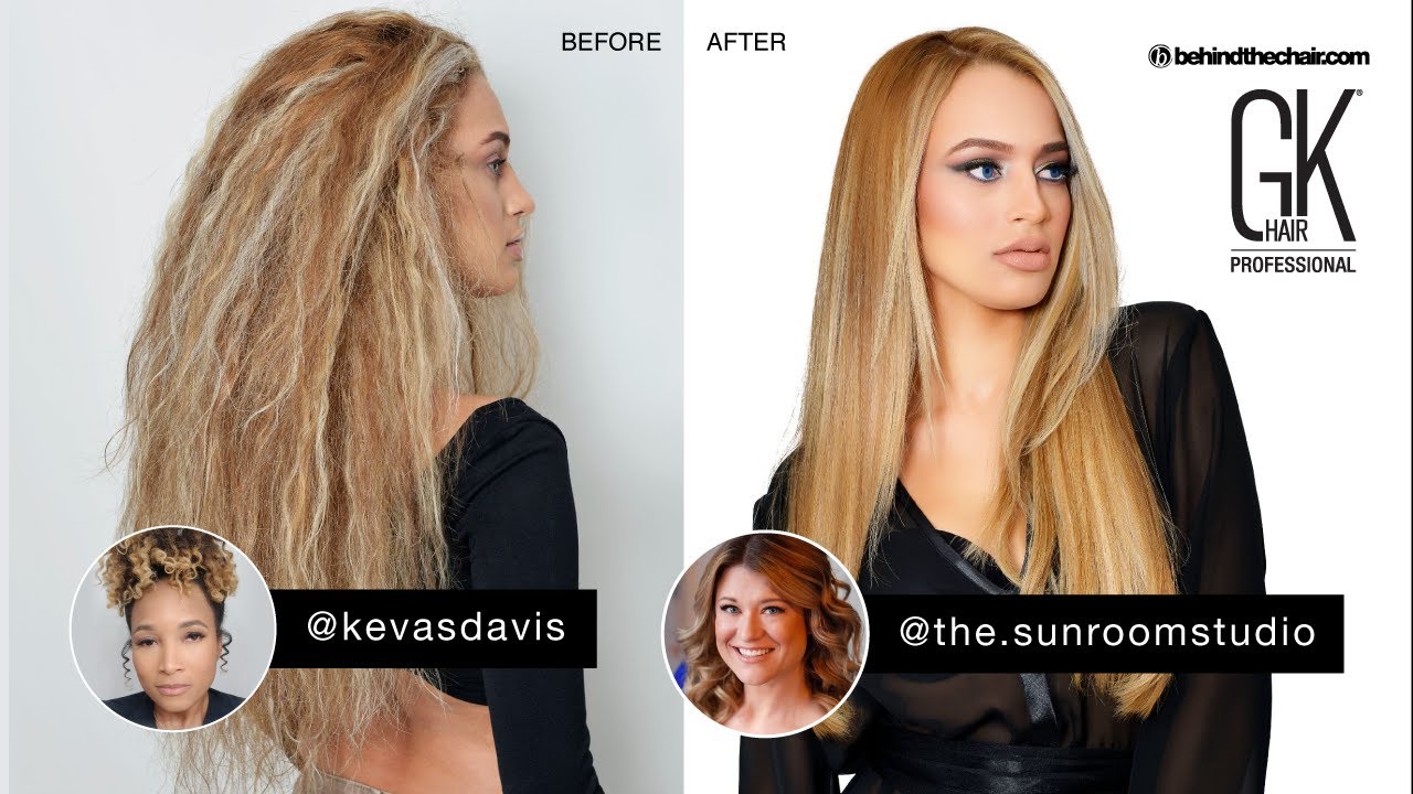 How To Tone & Smooth Wavy & Curly Blonde Hair In Two Treatments - YouTube