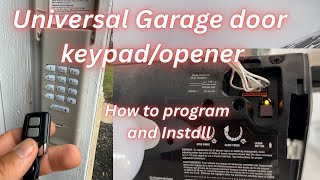 Information Universal garage door opener keypad Update