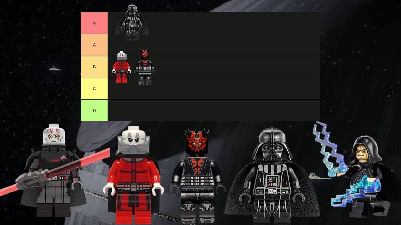Ranking 10 LEGO Sith & Dark Force Users Minifigures (Tier List)