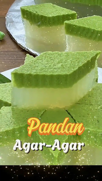 Satisfy yourself with this stunning 2-layered Pandan Coconut Milk Agar-Agar #agaragar #dessert