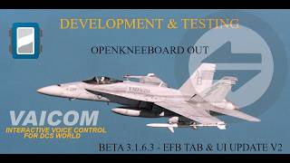 VAICOM Testing and Development - OpenKneeboard Out EFB Tab and UI V2