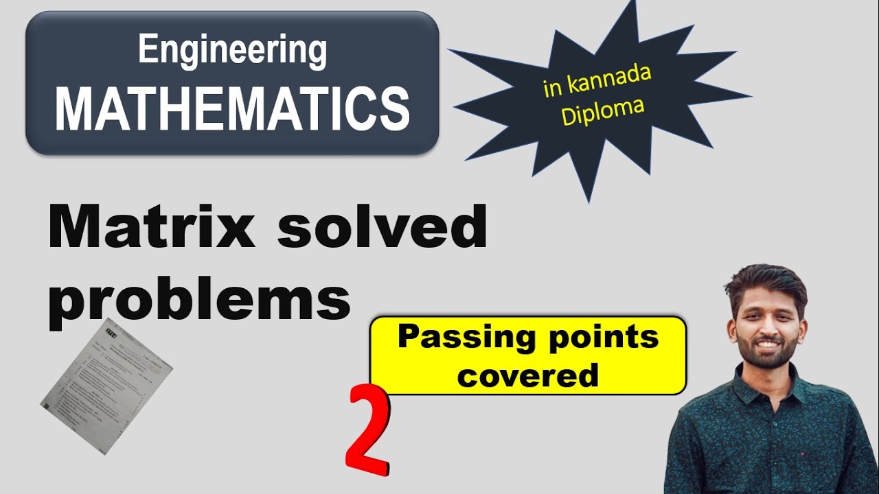 engineering mathematics matrix problems , diploma - YouTube