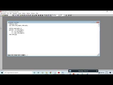 VHDL PROGRAMMING NAND_GATE || VHDL BASIC PROGRAM ON MAX +2|| MAXPLUS2  GATES PROGRAM