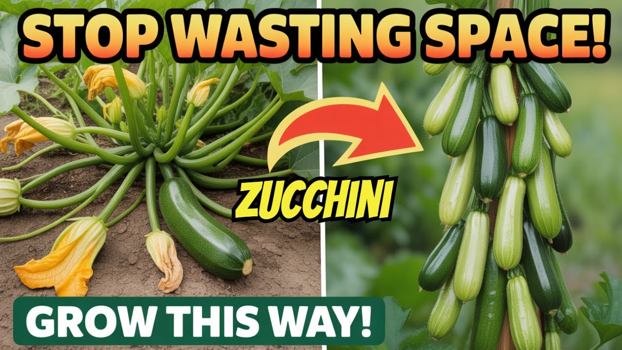 Grow Zucchini Vertically to Save Space And Boost Harvests