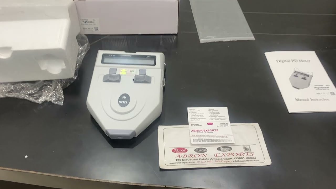How To Use E Digital PD Pupilometer for Eye Testing Measuring Pupil working setting using By Abron