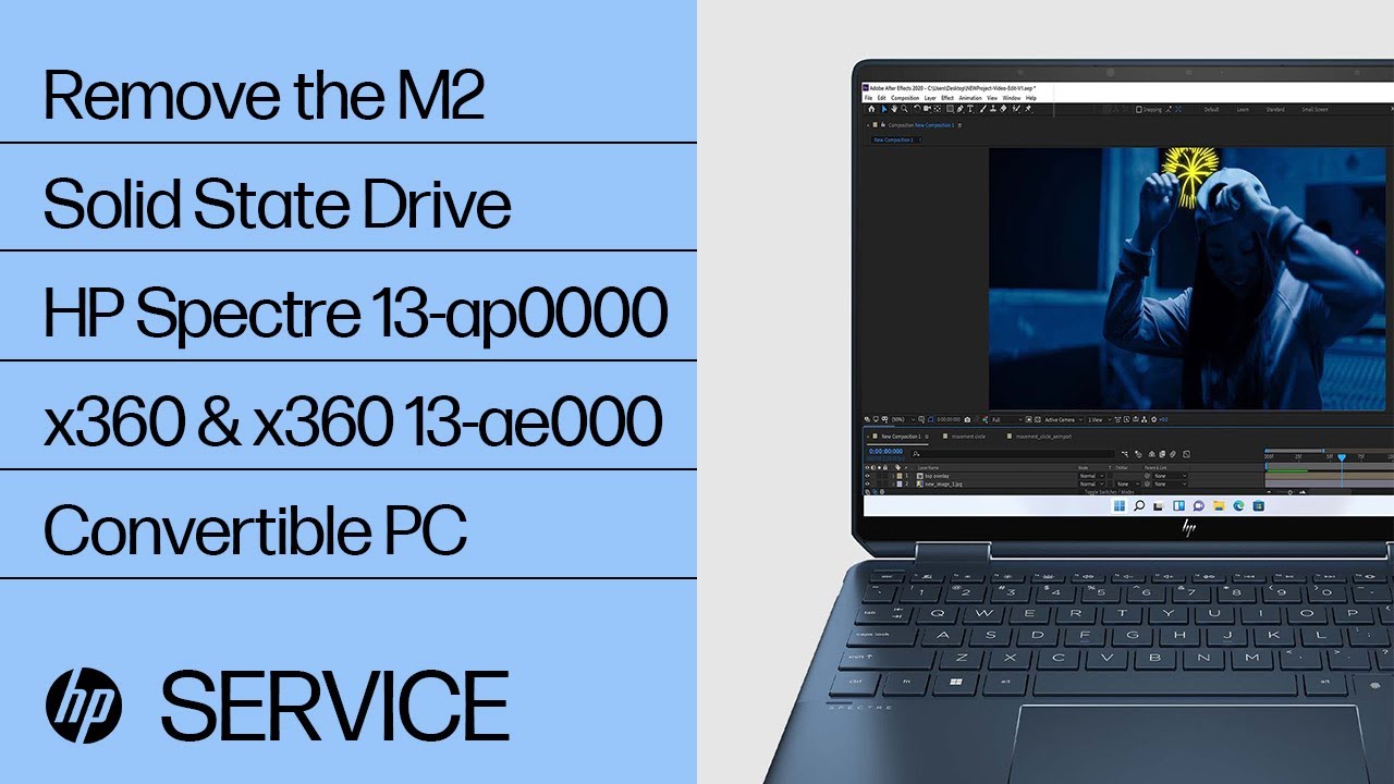 Remove the M2 Solid State Drive | HP Spectre 13-ap0000 x360 and