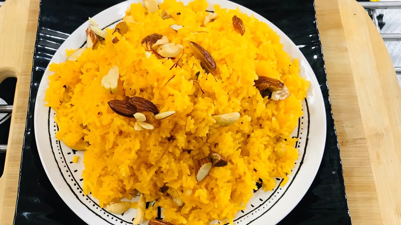 Meetha Rice Vasant panchami Prasadam SAFFRON SWEET RICE | meetha Chawal | Recipe 86 ...