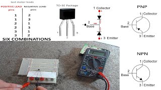 Beginners How to Test a Transistor also find Base Emitter Collector with a Multimeter. PNP NPN