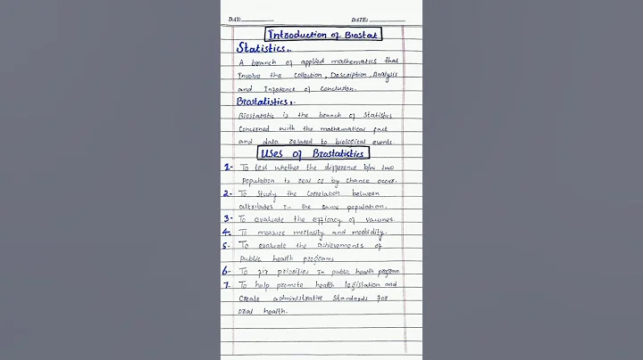 Introduction and Uses of Biostatistics