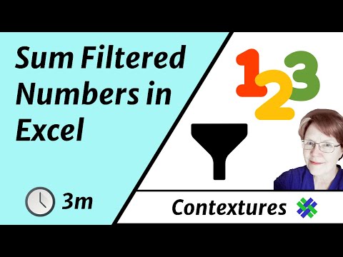 Sum Filtered Excel Table With Aggregate Or Subtotal Youtube