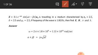 Lecture 29: Problems on EM Wave