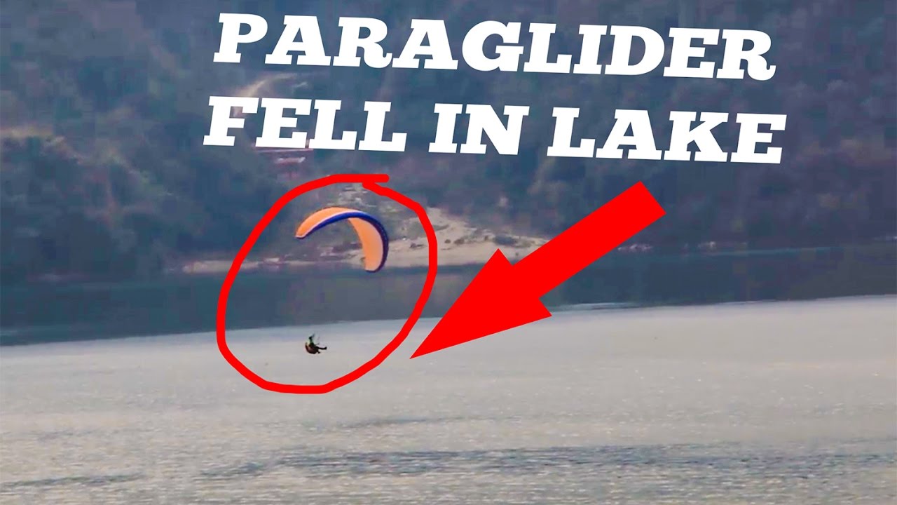 Paragliding accident (raw footage) at Pokhara, many fell in Fewa Lake
