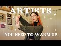 How to actually warm up before drawing  painting