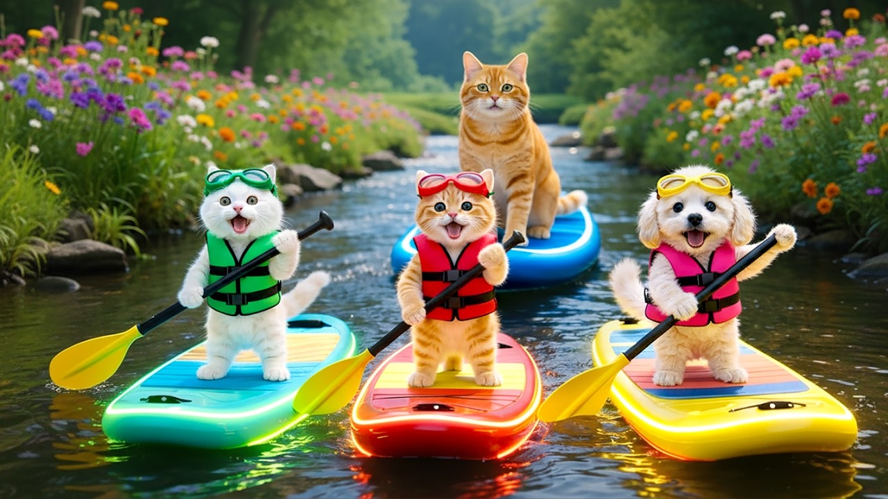 Mama Cat Trims Fur on the Farm and Makes Tiger Hat For Kittens At Home🐾🎩🐯