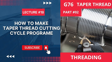 G76 taper threading cycle example | Part #02 | taper threading cycle | g76 threading cycle | Urdu |