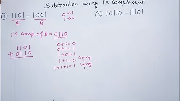Binary subtraction using 1