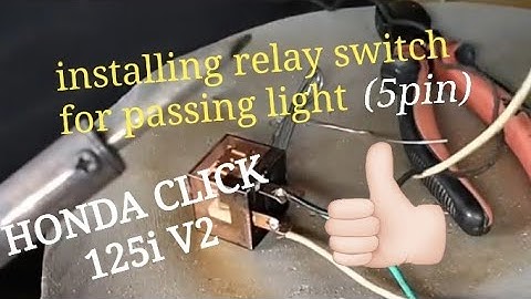 HONDA CLICK 125i V2 Game changer Installing Relay for Passing Light