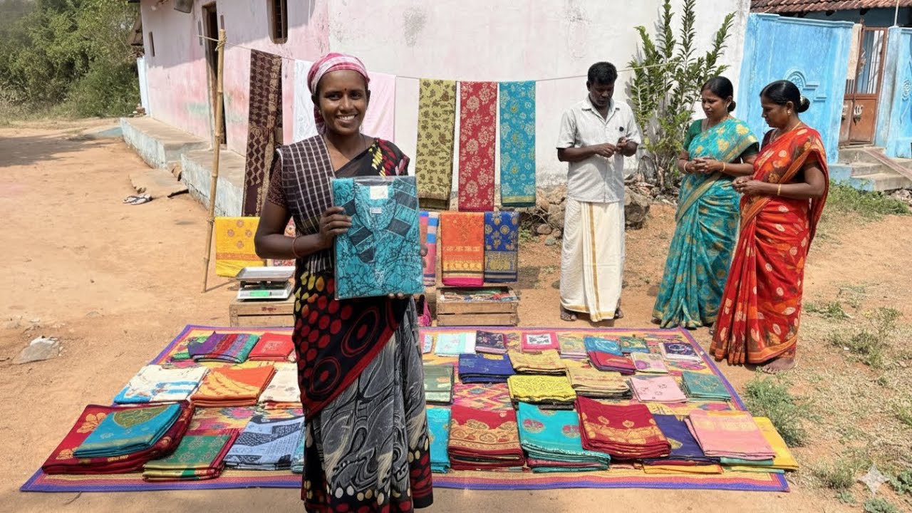 👗👚 நடமாடும் மாபெரும் ஜவுளிக்கடை #villagelife #villagelifestyle #tamil #food #tamilfarmer #vivasayam 