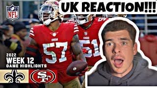 New Orleans Saints vs San Francisco 49ers Highlights - UK Reaction