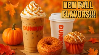 NEW Dunkin’ Donuts 2025 Fall Items | Food Review