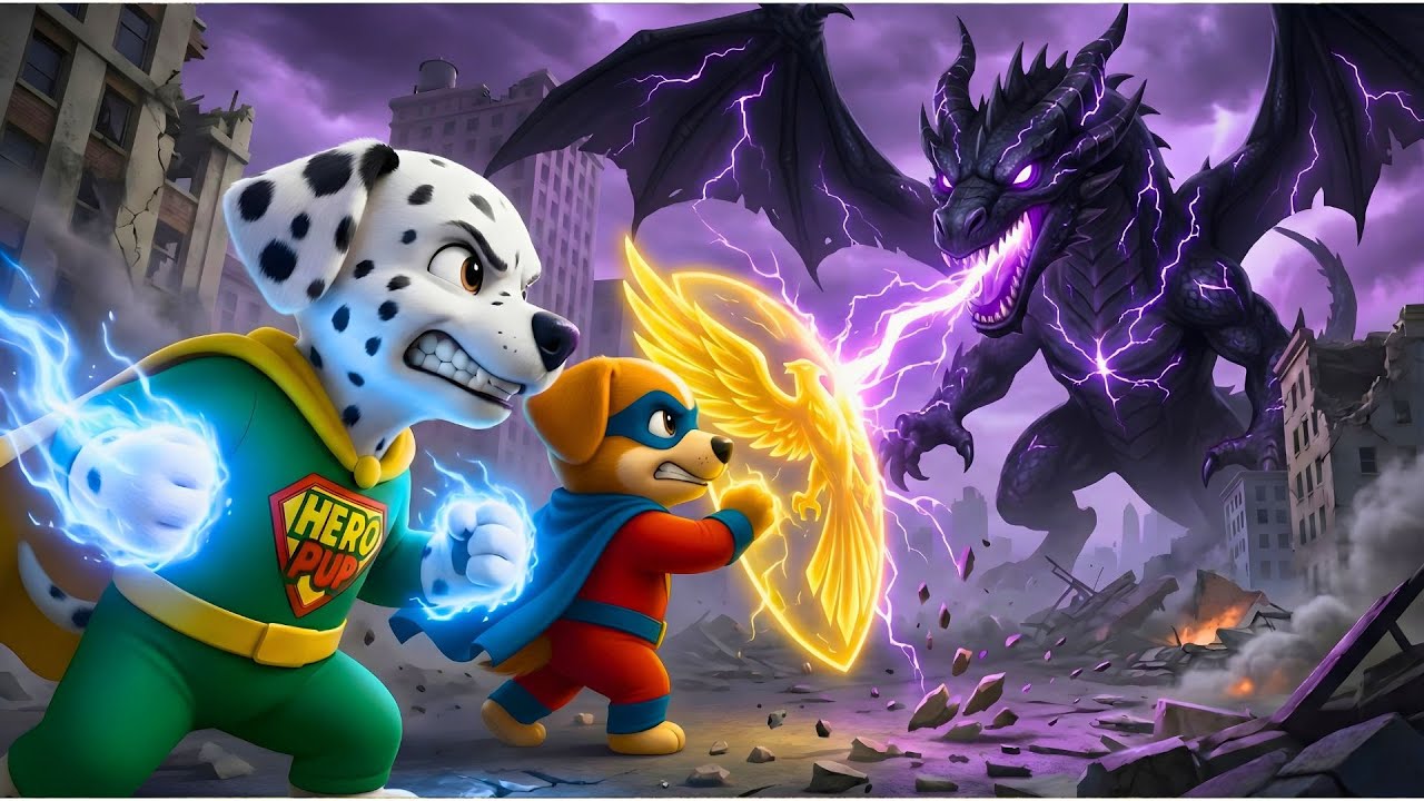 HERO'S GOLDEN SHIELD REVEALED! 🛡️✨ HERO PUPS VS THE LIGHTNING DRAGON! 🐉💥 | Hero Pups 3D Animation