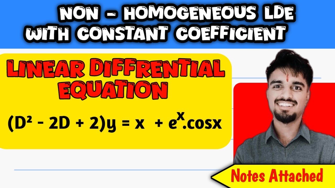 338/1000 | Non-Homogeneous Linear Differential Equation with constant ...