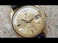Rolex Day-Date ref 1803 - RARE no-lume doorstop pie-pan dial - cal 1556 from 1967 - 18k gold