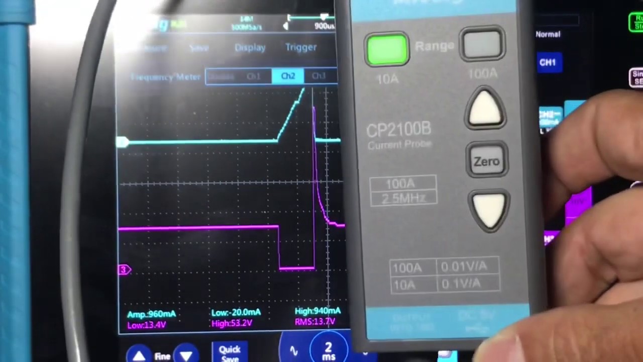 (Part 2) Micsig CP2100 Current Probe First Use Part 2 Fuel injector