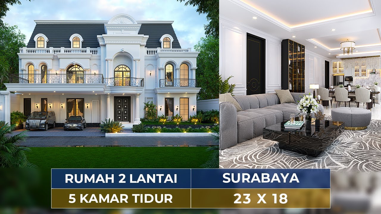 INI RUMAH ATAU ISTANA? SUPER ELEGAN, INTIP MEWAHNYA DESAIN RUMAH KLASIK DI SURABAYA! - JASA ARSITEK