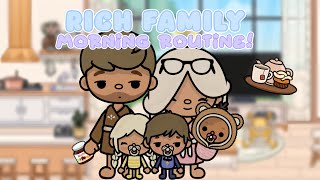 RICH Family Morning ROUTINE!!⛅️+ Making JELLY!!🍮 ||*without voice*|| TocaBoca Life World Roleplay⭐️