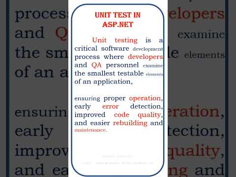 Unit Test in Asp. NET