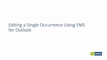 EMS for Outlook:  Modifying single booking in a recurrence