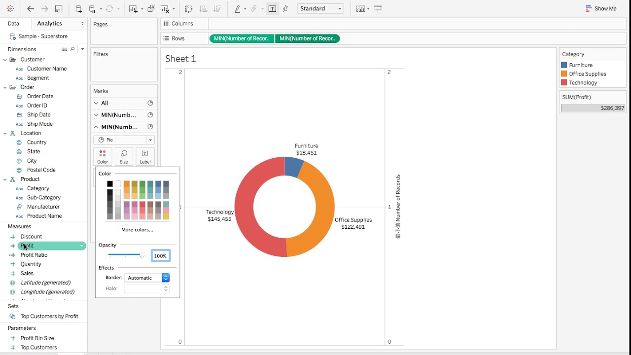 How To Create A Pie Chart In Tableau