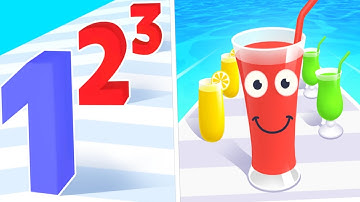 Number master run VS juice run All Level gameplay android iOS 2025